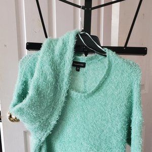 Mint fuzzy sweater